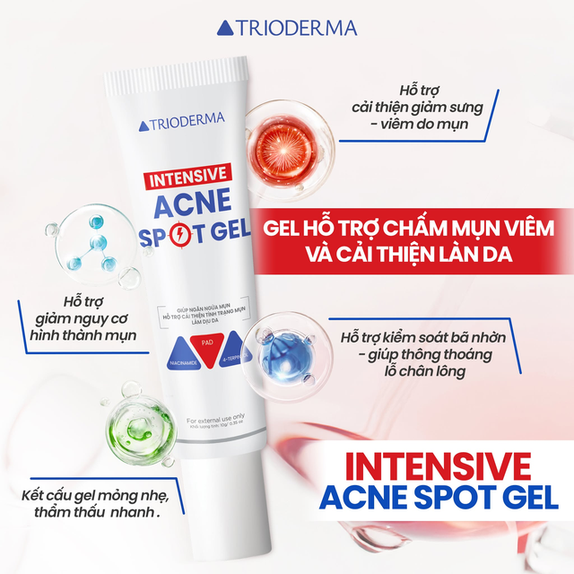 Trioderma Intensive Acne Spot Gel và bài toán chấm mụn không làm khô da - Ảnh 6.