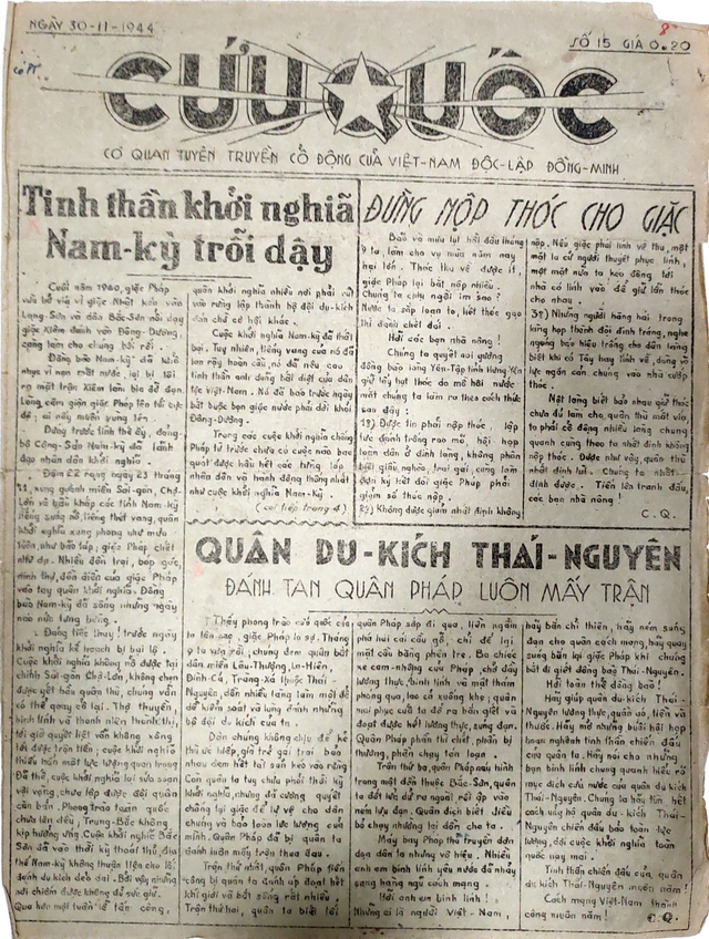 Hồi ức những ng&agrave;y th&aacute;ng T&aacute;m lịch sử: Chạy giấy cho b&aacute;o Cứu quốc- Ảnh 2.