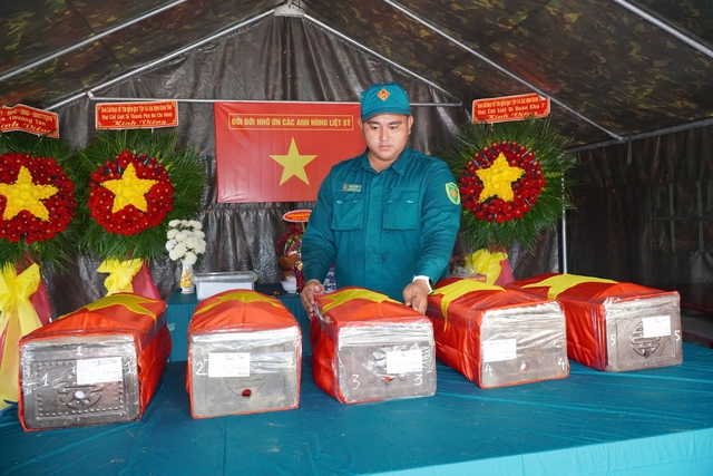 Hoàn tất quy tập hài cốt liệt sĩ ở xãThường Tân,tiếp tục tìm ở Lê Thị Riêng - Ảnh 1.