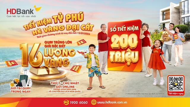 HDBank tiếp tục trao cơ hội ‘đại cát’ tới khách hàng gửi tiết kiệm - Ảnh 1.