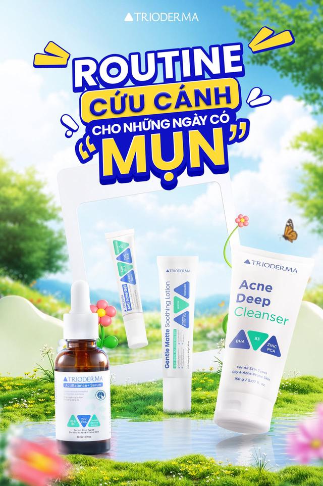 Cách sử dụng kem chấm mụn Trioderma Anti Acne Gel giúp da láng mịn sau 4 tuần - Ảnh 2.