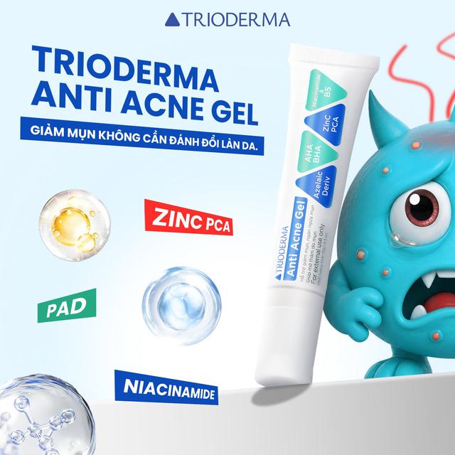 Cách sử dụng kem chấm mụn Trioderma Anti Acne Gel giúp da láng mịn sau 4 tuần - Ảnh 4.