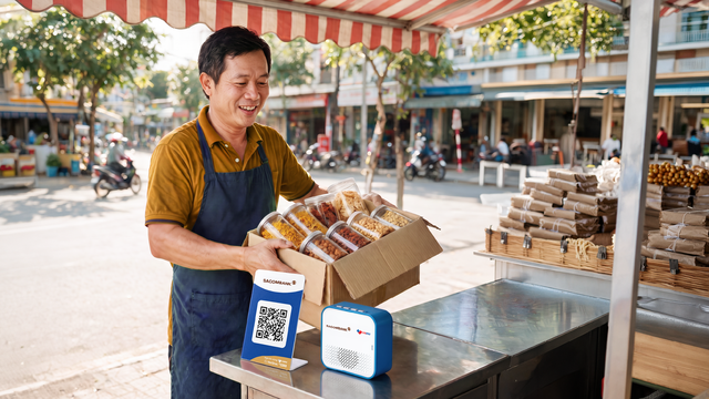 VNPAY trang bị loa th&ocirc;ng b&aacute;o giao dịch, gi&uacute;p hộ kinh doanh giảm chi ph&iacute; chuyển đổi số- Ảnh 2.