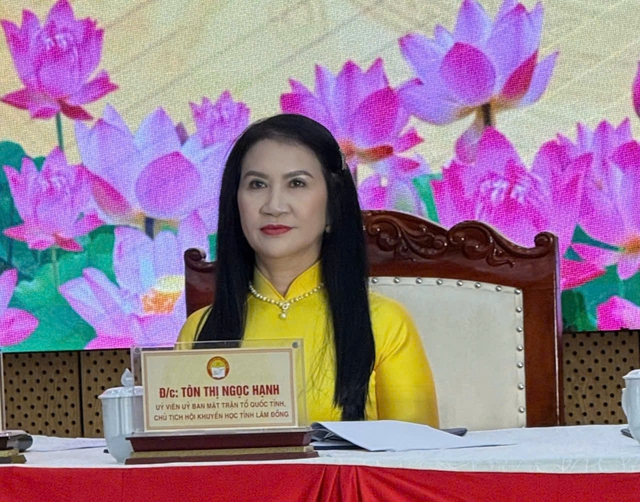B&agrave; T&ocirc;n Thị Ngọc Hạnh tiếp tục l&agrave;m Chủ tịch Hội Khuyến học tỉnh L&acirc;m Đồng - Ảnh 3.