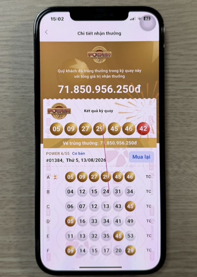 Trúng Vietlott hơn 1.000 lần, mới nhất trúng Jackpot 71 tỉ đồng- Ảnh 2.