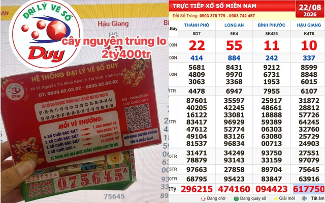  Một người trúng số 2,4 tỉ đài Hậu Giang  - Ảnh 1.