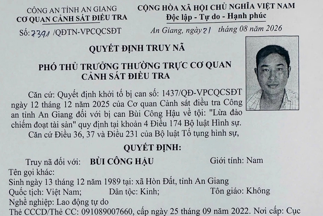  Truy nã bị can lừa đảo bán 1 thửa đất cho nhiều người - Ảnh 1.