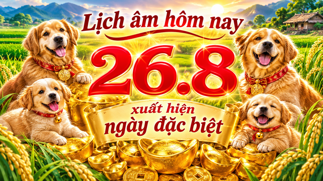 Lịch âm hôm nay 26.8 cần chú ý ngày Kim Thổ, dương lịch có ngày đặc biệt - Ảnh 1.