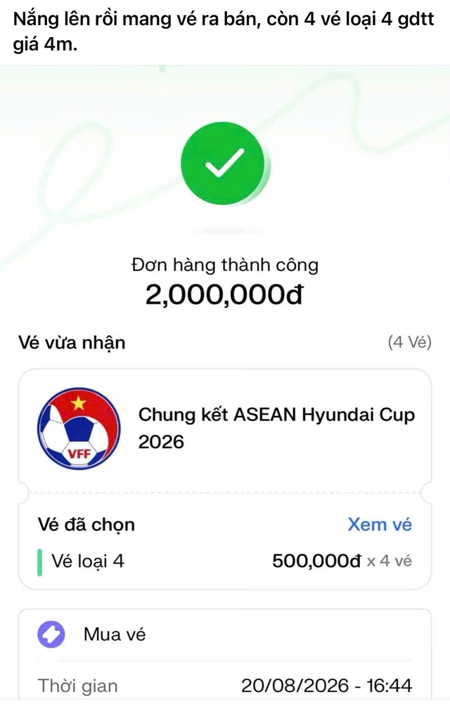 V&eacute; 'chợ đen' chung kết lượt về Việt Nam - Th&aacute;i Lan cực n&oacute;ng, cao gấp đ&ocirc;i gi&aacute; gốc- Ảnh 1.
