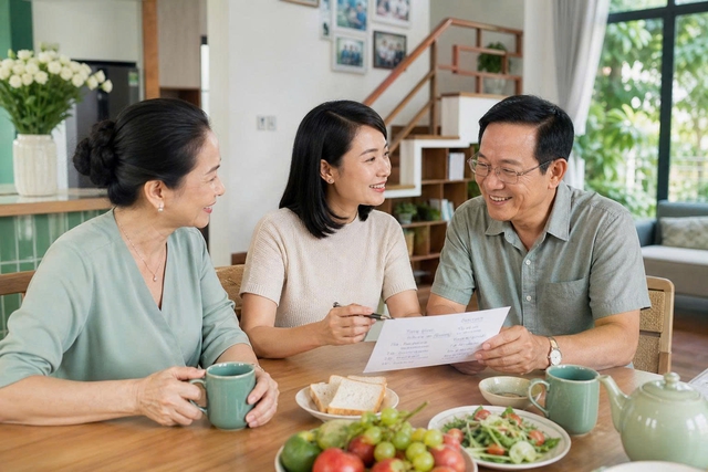 Vietcombank tặng &lsquo;Sổ lương trọn đời&rsquo;, khuyến kh&iacute;ch kh&aacute;ch h&agrave;ng t&iacute;ch lũy cho gia đ&igrave;nh, tương lai- Ảnh 1.