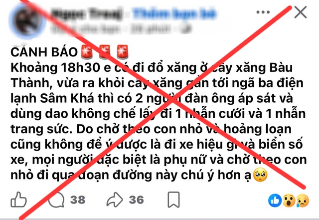 Sợ chồng biết mất nhẫn cưới, người phụ nữ bịa chuyện bị cướp - Ảnh 1.