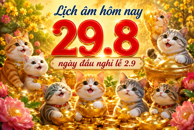 Hôm nay 29.8 ngày đầu nghỉ lễ Quốc khánh 2.9: Theo lịch âm có gì đặc biệt? - Ảnh 1.