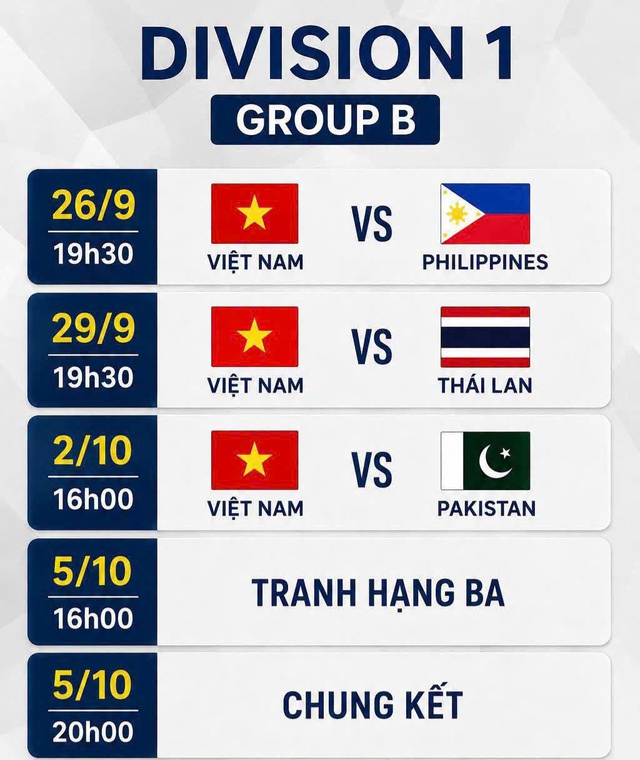 Lịch thi đấu đội tuyển Việt Nam tại FIFA ASEAN Cup, gặp lại Thái Lan ngày 29.9- Ảnh 2.