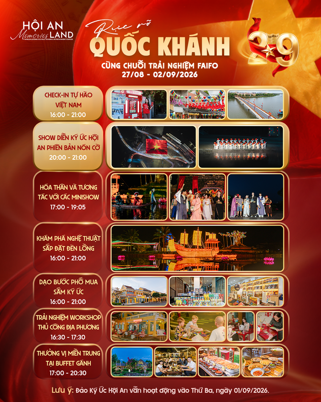Đảo Ký Ức Hội An rực rỡ chào đón du khách dịp Quốc khánh 2.9- Ảnh 5.
