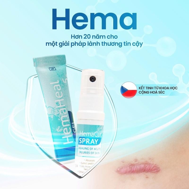 HemaCut Spray và HemaHeal Gel: Linh hoạt chăm sóc theo từng loại vết thương - Ảnh 1.