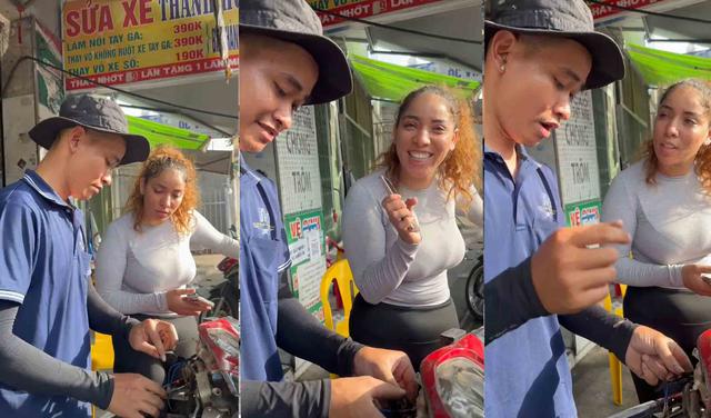 Anh thợ sửa xe nói tiếng Anh khiến nhiều người bất ngờ - Ảnh 1.