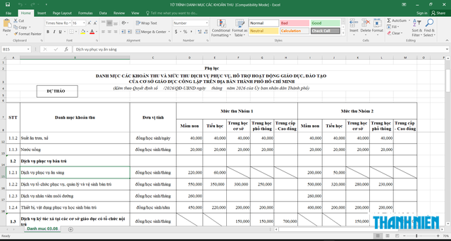Sở GD-ĐT TP.HCM lấy &yacute; kiến về c&aacute;c khoản thu, mức thu &aacute;p dụng năm học mới - Ảnh 1.