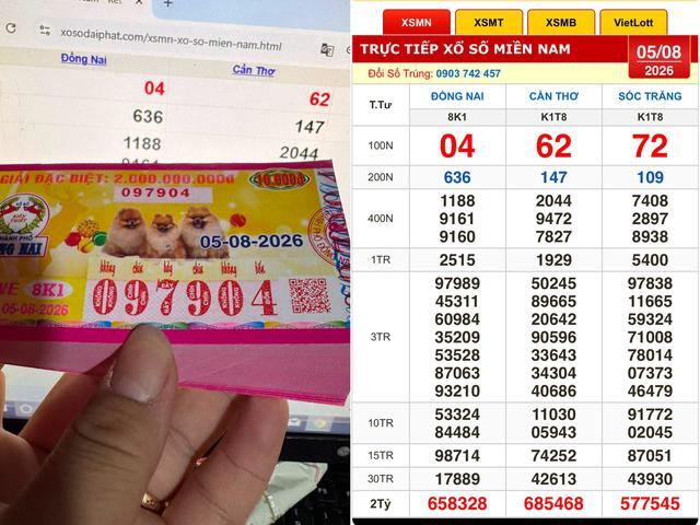 Nhiều người trúng các cọc vé đài Đồng Nai - Ảnh 1.