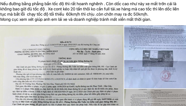 Xe đi chậm trên cao tốc Phan Thiết - Dầu Giây bị phạt nguội: CSGT nói gì? - Ảnh 1.