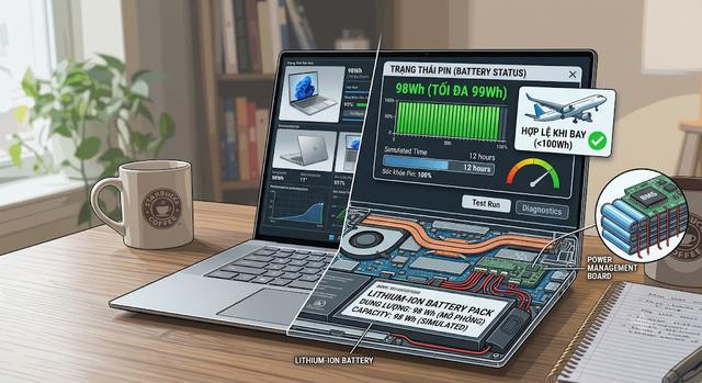 Vì sao pin laptop gần như không bao giờ vượt mốc 99Wh? - Ảnh 1.