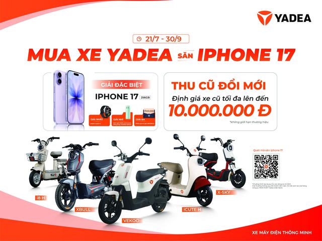 YADEA khởi động m&ugrave;a tựu trường 2026 với chương tr&igrave;nh &lsquo;Mua xe YADEA - Săn iPhone 17&rsquo; - Ảnh 1.