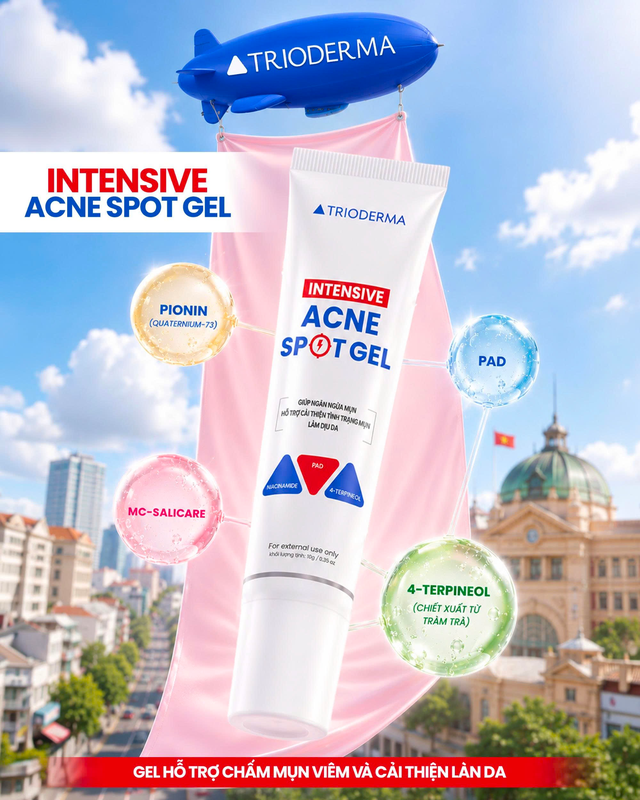 Gel chấm mụn viêm Trioderma Intensive Acne Spot : Mảnh ghép mới chăm sóc da dầu mụn - Ảnh 2.