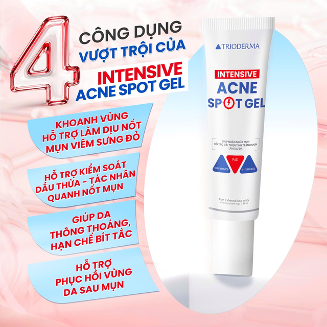Gel chấm mụn viêm Trioderma Intensive Acne Spot : Mảnh ghép mới chăm sóc da dầu mụn - Ảnh 6.