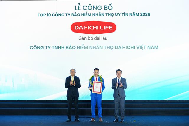 Dai-ichi Life Việt Nam đạt Top 3 c&ocirc;ng ty bảo hiểm nh&acirc;n thọ uy t&iacute;n 2026 - Ảnh 1.