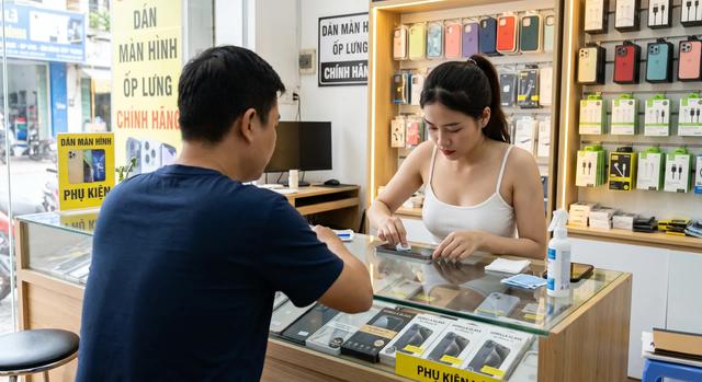 Mẹo gi&uacute;p d&aacute;n k&iacute;nh cường lực thẳng h&agrave;ng, kh&ocirc;ng phải b&oacute;c ra l&agrave;m lại - Ảnh 1.