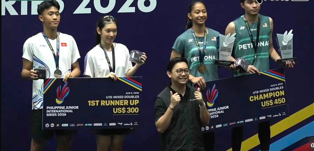 Cầu lông Việt Nam đoạt 1 HCV, 2 HCB ở giải trẻ quốc tế Philippines 2026 - Ảnh 2.