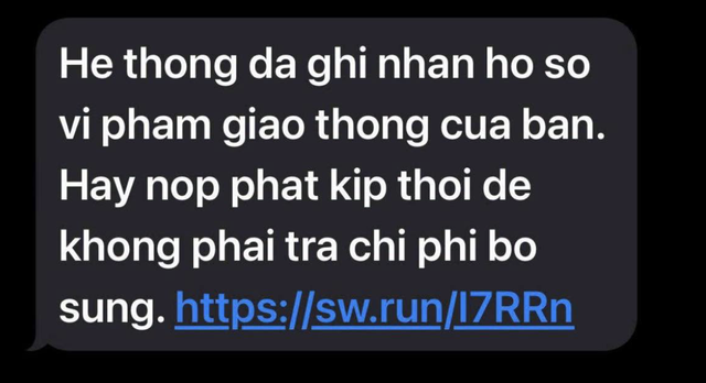 Nhận tin nhắn b&aacute;o vi phạm giao th&ocirc;ng, Cục CSGT cảnh b&aacute;o kh&ocirc;ng bấm link lạ- Ảnh 1.