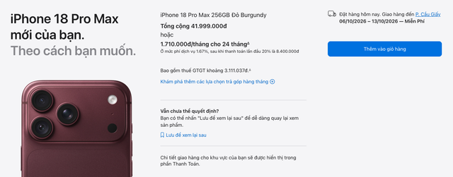 iPhone 18 Pro Max 'ch&aacute;y h&agrave;ng', hẹn giao sang th&aacute;ng 10 - Ảnh 1.