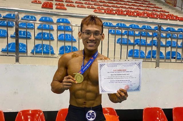 Nam sinh bách khoa đoạt huy chương vàng thể hình toàn quốc ở tuổi 19- Ảnh 2.