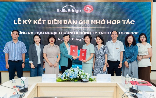 Trường đại học Ngoại thương và Skills Bridge hợp tác đào tạo, phát triển năng lực AI - Ảnh 1.