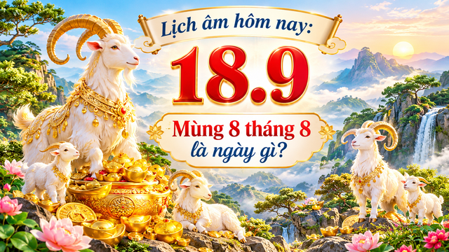 Lịch âm hôm nay 18.9: Mùng 8 tháng 8