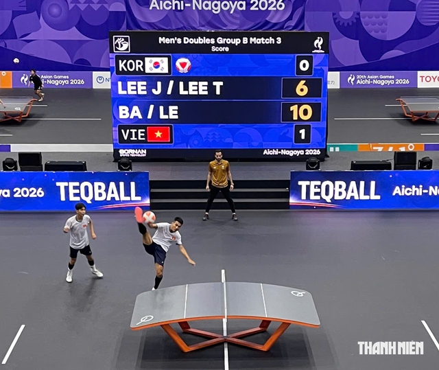 Đôi nam teqball Việt Nam đánh bại Ấn Độ, thắng kịch tính Hàn Quốc: Tranh HCĐ ASIAD ngày 20.9- Ảnh 1.