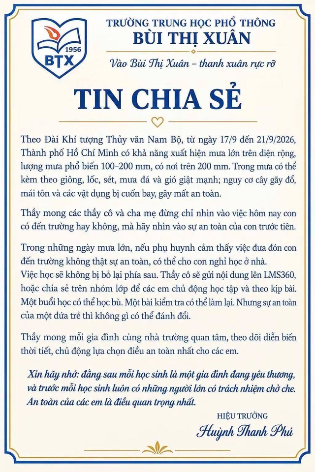 Tin chia sẻ của hiệu trưởng có gì mà khiến dân mạng 'thả tim' rần rần?- Ảnh 1.