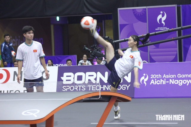 Minh Tân và Gia Nghi lập kỳ tích, thắng Nhật Bản, Hàn Quốc, Ấn Độ: Hiên ngang vào bán kết teqball ASIAD- Ảnh 2.