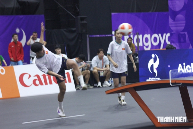 Minh Tân và Gia Nghi lập kỳ tích, thắng Nhật Bản, Hàn Quốc, Ấn Độ: Hiên ngang vào bán kết teqball ASIAD- Ảnh 1.