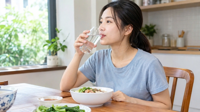 Uống nước sau ăn có làm loãng axit dạ dày? - Ảnh 1.