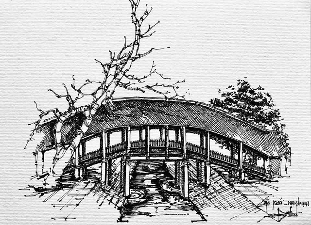 Cầu ngói Ninh Bình: một lên tem, một không có trụ giữa sông- Ảnh 9.