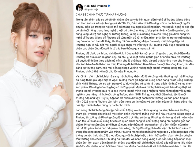 Nhã Phương lên tiếng giữa ồn ào - Ảnh 2.