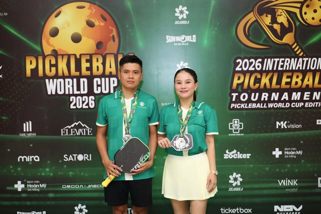 Bà bầu của 'Cùng con đi tiếp cuộc đời' đoạt HCV World Cup pickleball tại Đà Nẵng- Ảnh 3.