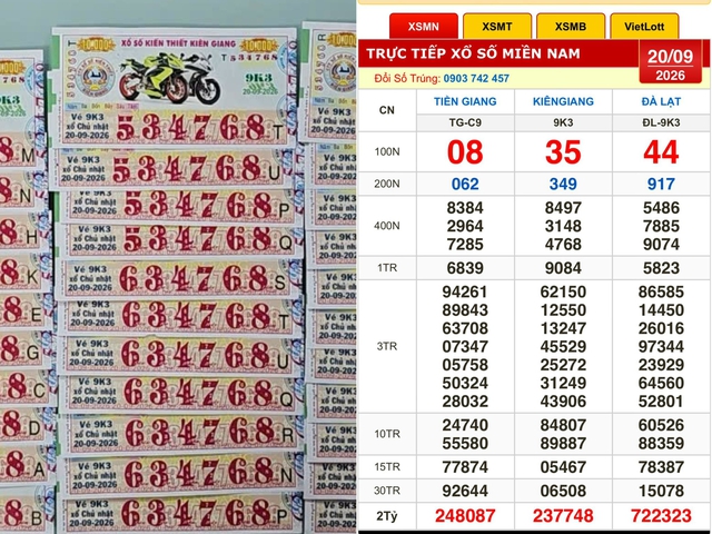 Xổ số miền Nam ngày 20 tháng 9: Người trúng 32 tờ nhận chuyển khoản ngay - Ảnh 1.