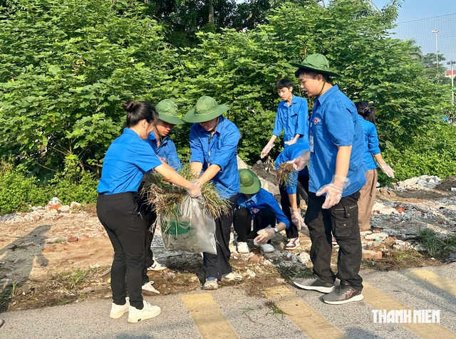 Thanh niên 126 xã, phường Hà Nội cùng ra quân bảo vệ môi trường - Ảnh 2.