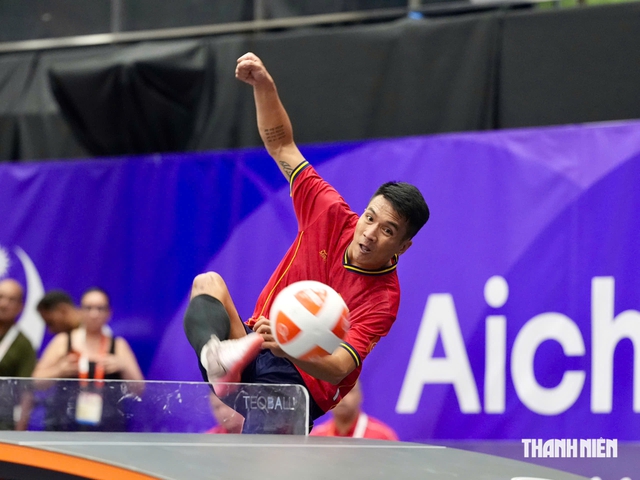 Teqball ASIAD: Một chút tiếc nuối cho Trường Giang và Anh Khoa, đánh rơi HCĐ dù dẫn trước- Ảnh 1.