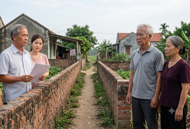Hàng xóm tranh chấp đất: Người có sổ đỏ, người cần lối đi - Ảnh 1.