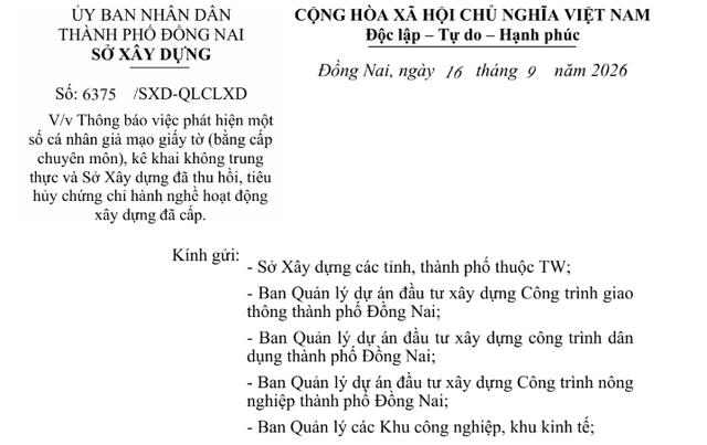 Thu hồi chứng chỉ hành nghề của 4 cá nhân do sử dụng bằng đại học giả - Ảnh 1.