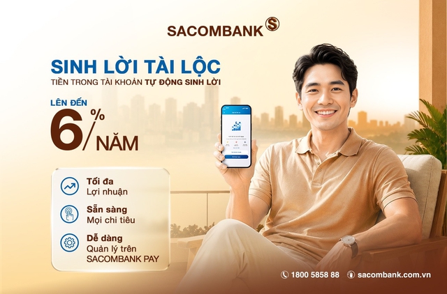 Tối ưu tài khoản thanh toán với sản phẩm Sinh Lời Tài Lộc của SACOMBANK - Ảnh 1.