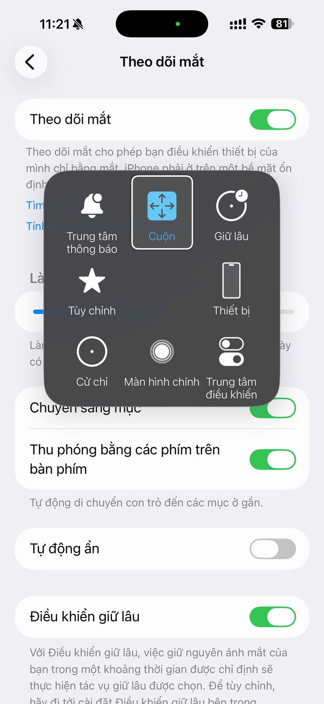 Một tính năng ẩn trên iPhone cho phép dùng mắt thay thế ngón tay - Ảnh 2.